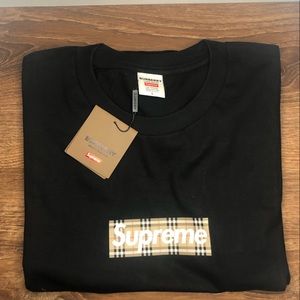 Supreme x Burberry Black Box Logo Tee Shirt